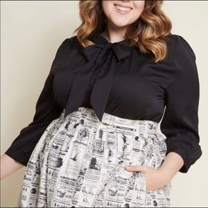Black ModCloth Necktie Top